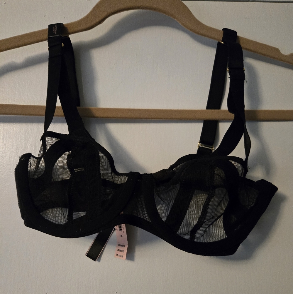Victoria Secret Black Sheer Mesh Bra